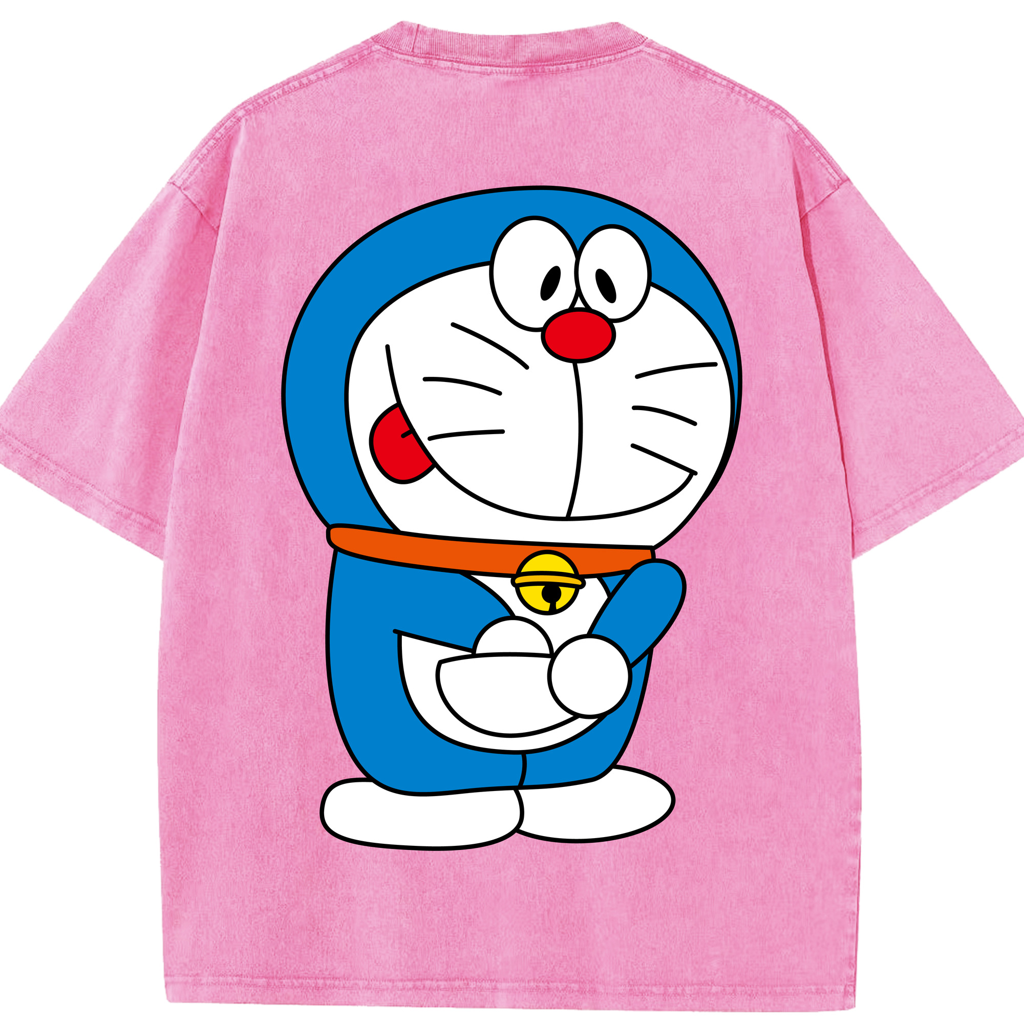 （画像用） ドラえもん Doraemon 綿100% ヴィンテージ風 半袖Tシャツ（背面プリント）